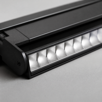 Système d'éclairage sur rail LED linéaire en aluminium 2/3 fils AC85-265V, éclairage encastré au plafond, angle de faisceau de 35 degrés, garantie de 3 ans