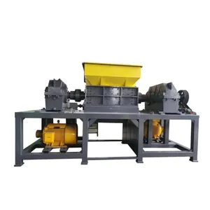 Dual-shaft shredder for metal scrap iron steel bars tires wood and plastic specially designed to crush garbage