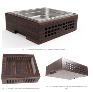 Caja de almacenamiento japonesa de madera para sashimi de salmón, hot pot, barbacoa, preparación de alimentos, diseño de bandeja Snowflake Fat Cow - Product Image 2