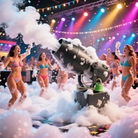 Machine à mousse à jet mobile 2500W-4000W pour extérieur/intérieur, idéale pour fêtes et piscines, vente directe usine