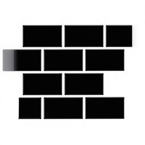 Decoración de Pared al por Mayor, Adhesivo de Vinilo Autoadhesivo de Resina Epoxi Impermeable, Adhesivo de Mosaico Negro con Estampado Dorado en Papel Tapiz - Product Image 1