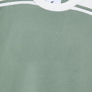 เสื้อยืดคุณภาพสูงยอดนิยมแบบยูนิเซ็กส์ ทรงโอเวอร์ไซส์ ผ้าคอตตอนเจอร์ซีย์ แต่งแถบลายเสื้อยืดแบบครอปทรงบ็อกซี่  รับสั่งทำได้ - Product Image 6