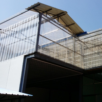 Panneau d'éclairage ignifuge classe B1 en PC, tuile transparente non toxique, prix usine, tuile de toiture translucide en polycarbonate