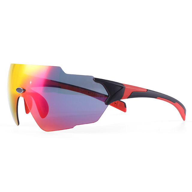 Fashion Cycling Sport One Piece Polarized UV400 Lens Oversize Frameless Sports Sunglasses
