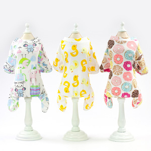 Primavera y otoño nuevo Teddy <span class=keywords><strong>VIP</strong></span> gato y perro ropa para mascotas algodón cuatro patas Sudadera con capucha dibujos animados ropa de casa Base ropa de dormir - Product Image 2
