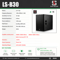 Système audio passif professionnel haute puissance de 2400 watts double caisson de basses de 15 pouces pour les grands événements et les sites de performance