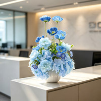 Fleurs artificielles en soie faites à la main de style frais pour la décoration d'hôtels, de maisons d'hôtes, de salons, de tables basses et de présentoirs pour la zone TV