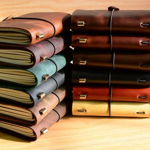Wholesale Travel <b>Notebook</b> Cowhide Leather <b>Diary</b> Vintage <b>Notebook</b> Creative Record - Product Image 4