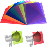 Lot de 14 feuilles de gel de correction de couleur transparentes, filtres de couleur, superpositions colorées, feuilles de plastique, Halloween, lumière LED extérieure