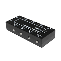 Pemisah Audio 1/8 8 arah, kotak pemisah Aux Multiport 3.5mm untuk instrumen, Keyboard, headphone, Monitor Studio, Speaker