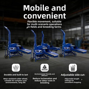 Nouvelle petite hacheuse électrique pour ensilage de bétail et de moutons, machine à broyer et à écraser la paille - Product Image 4