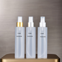 Bouteille pulvérisateur fine en plastique PET blanc de 50 ml à 500 ml avec pompe dorée ou argentée, en stock, pour shampoing, sérigraphie, faux cils