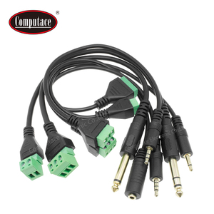 6.35毫米立体声公到<span class=keywords><strong>3</strong></span>针母螺栓螺钉屏蔽端子无焊音频适配器电缆镀金黄铜触点28-12awg - Product Image 6