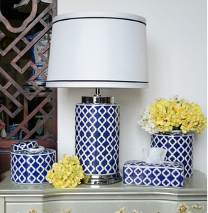 Couverture de boîte de mouchoirs en céramique fantaisie Design en porcelaine bleue et blanche Style traditionnel décoratif pour la maison - Product Image 5