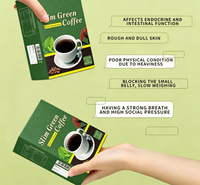 Café instantané minceur au café vert OEM, goût neutre doux, aromatisé aux fruits, emballé en boîte et en sachet