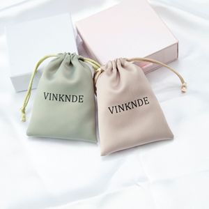 Bolsas de Regalo de Joyería de Seda de Lujo con Logotipo Personalizado, Bolsa de Embalaje con Cordón de Satén para Collares, Recuerdos de Boda, Bolsas para Dulces - Product Image 4