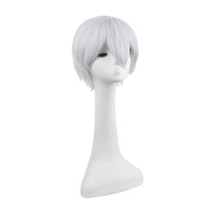 Perruque Cosplay <span class=keywords><strong>Kaneki</strong></span> <span class=keywords><strong>Ken</strong></span> Premium de Tokyo Ghoul Anime Fibre synthétique de haute qualité pour les conventions et Halloween - Product Image 2