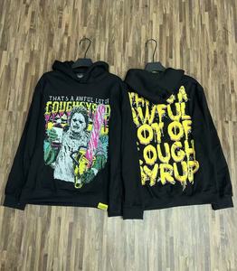 เสื้อฮู้ดดี้ผ้าฝ้ายหนานุ่ม 100% ทรงโอเวอร์ไซส์สำหรับผู้ชาย ลดราคาสุดคุ้ม! "น้ำเชื่อมแก้ไอเยอะมาก" - Product Image 2