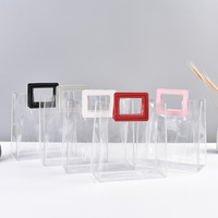 Sac cadeau transparent en PVC avec poignée, style Ins, emballage pour fêtes, mariages, bonbons, magasins de proximité, bars