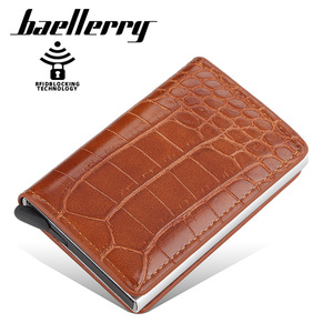 Baellerry Men's Card Holder Crocodile Pattern PU Leather RFID Blocking Credit Card <b>Wallet</b> <b>Small</b> Size 4 Inch - Product Image 5