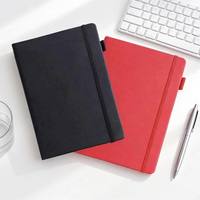 Carnet de notes promotionnel personnalisé en cuir PU A5 A6 A7 pour le bureau et l'école, avec élastique, idéal pour les professionnels