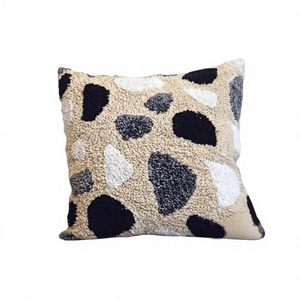 Bohemian Woven Cotton <b>Throw</b> <b>Pillow</b> Cover Floral Vintage Geometric Patterns Square Shape Zipper Closure Removable Washable ITHL - Product Image 1