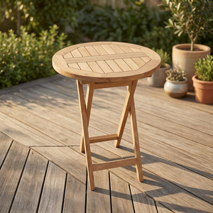 Solid Wood <b>Folding</b> Dining <b>Table</b> X-Style Legs Eco-Friendly Durable Waterproof Rustic Modern Design Portable Home Outdoor Use - Product Image 3