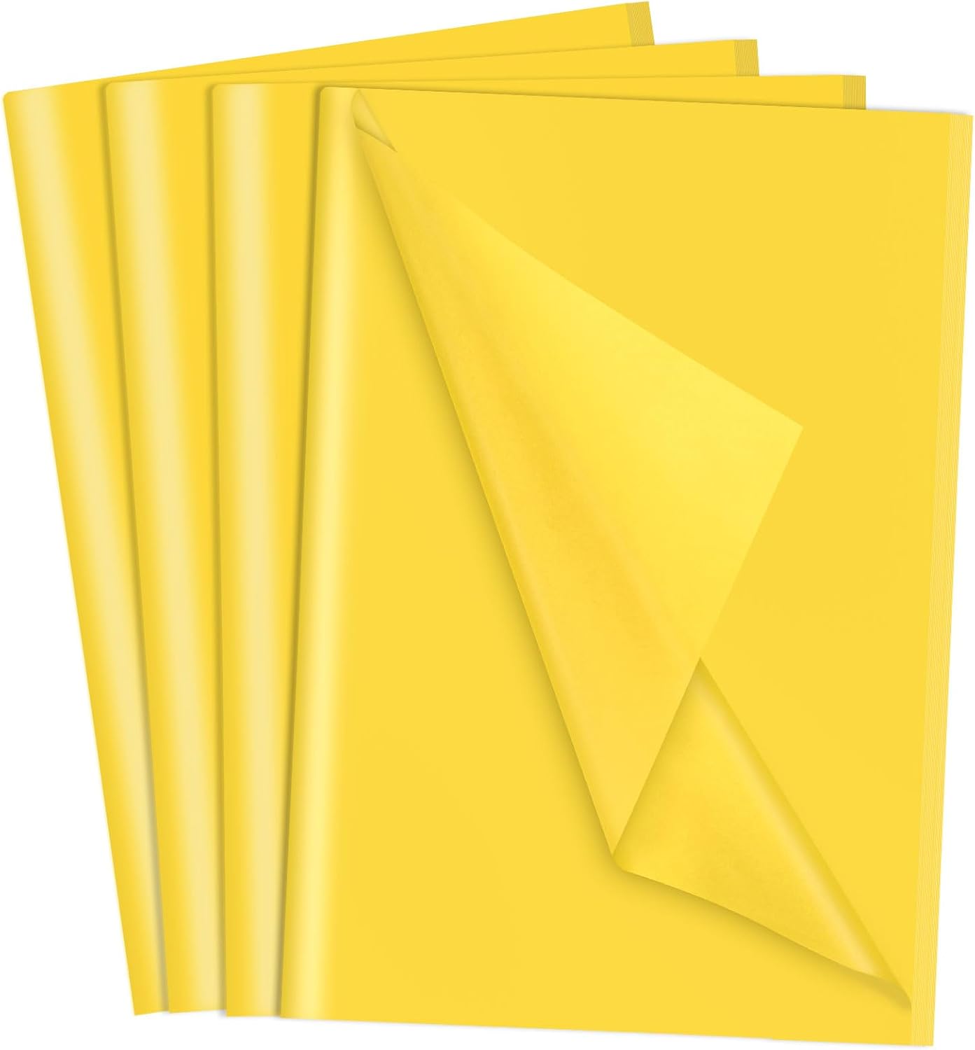 Bulk Yellow Tissue Paper 25x26 Inches Multi-Use Wrapping Paper for Gift Bags, Crafts, Wedding & Birthday Party Decor