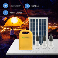 Système d'éclairage solaire miniature, panneaux solaires 8W, batteries lithium-ion 10000mAh, contrôleur PWM, protection contre les surcharges, pour maison hors réseau