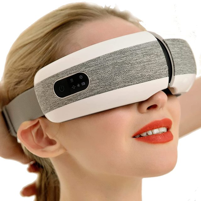Comfortable Eye Massager with Heat and Air Compression Rechargeable Sleep Mask Massager With Music