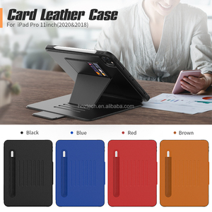 Ốp Máy Tính Bảng Thông Minh Đứng Gập Ba Bằng Da PU Nhẹ Vỏ Lật Với Ngăn Đựng Bút Chì Khe Đựng Thẻ Nam Châm 9.7 10.2 12.9Inch Cho <span class=keywords><strong>iPad</strong></span> - Product Image 5