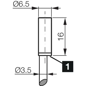 Sensor de proximidad inductivo DCCK6.5V02PSLK con certificaciones UL y UKCA para uso internacional - Product Image 2
