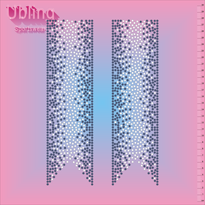 Besi berlian imitasi Hotfix kustom Bling promosi pada desain pita Cheer strip Transfer berlian imitasi untuk busur - Product Image 3