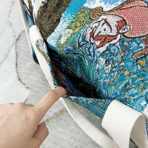 Moq 1PS tùy biến Van Gogh loạt tấm thảm du lịch Túi thảm Tote Túi tùy chỉnh thiết kế - Product Image 4