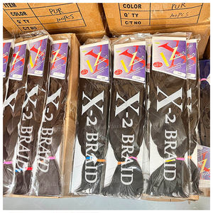 ผมถักเปียสำเร็จรูป Afro Yaki ขนาด 48 นิ้ว น้ำหนัก 180 กรัม คุณภาพสูง แบบ 2 มัด สำหรับต่อผมแบบกล่อง  สำหรับผู้ขายแบบดรอปชิปปิ้ง - Product Image 1