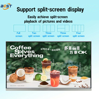 Papan atas meja donat USB untuk restoran OEM/ODM Menu Digital LCD sangat terang untuk toko ritel mendukung SDK