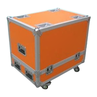 Étui de vol de poste de travail en aluminium à coque dure ignifuge pratique et durable avec serrures