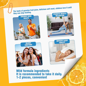 Fabrieksdirect natuurlijke sinaasappel smaak vitamine D3 10000 IE K2 MK-7 200mcg gummy <span class=keywords><strong>supplement</strong></span> met calcium, magnesium & zink - Product Image 5