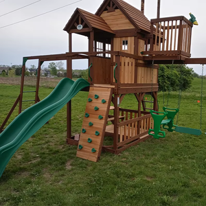 Équipements de jeux d'extérieur en gros, décorations de jardin, grands équipements de divertissement extérieurs, châteaux et toboggans en <span class=keywords><strong>bois</strong></span> - Product Image 5