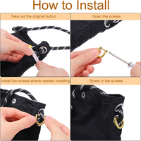 Anneau en D à visser pour sangle de sac à dos, attache en U détachable, quincaillerie métallique pour collier de luxe pour animaux, artisanat du cuir, accessoire de sac à main