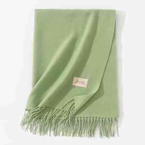 Écharpes d'hiver carrées Angela de couleur unie, 57 couleurs, écharpes de créateurs, marques célèbres, bleu Giorgio Morandi, luxe pour femmes - Product Image 6