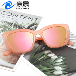 Lunettes de soleil œil de chat pour femmes Conchen, monture en plastique, verres PC, protection UV380, accessoire de mode pour les voyages - Product Image 1