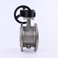 Gaotong Vanne papillon manuelle en acier inoxydable Joint NBR/EPDM Connexion à bride pour alimentation en eau DN50-DN300 de drainage PN10/16