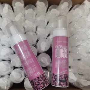 Free Sample Hair Mousse Styling Foam Private Label 200ml Brilhante Não Descamação Espuma Cabelo Curling Mousse para mulheres