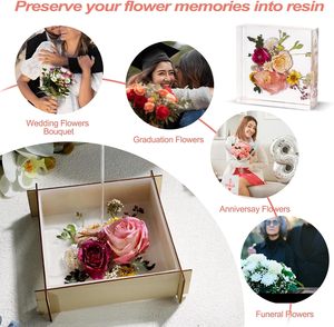 LET'S RESIN 8 Pezzi Stampi in Silicone Grandi e Profondi per Conservazione Bouquet di Fiori con Forma Esagonale - Artigianato in Resina - Product Image 6