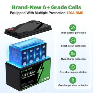 Batería LiFePO4 de 12V en Stock en la UE, 100Ah 200Ah 300Ah, Batería de Fosfato de Hierro y Litio OEM ODM, Paquete de Baterías Solares DATOU para Barcos - Product Image 2