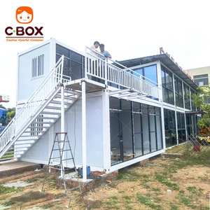 Cbox Edificios Modulares Prefabricados Duraderos, Villa Móvil de Lujo, Ignífuga, de 2 Pisos, Oficinas, Hoteles, Casa Contenedor en Paquete Plano - Product Image 2
