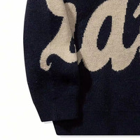 Pull en maille jacquard pour homme, col polo, motif personnalisé, conception OEM et ODM, tricot d'hiver