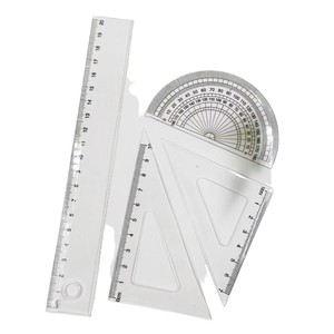 Juego de reglas de dibujos animados de cuatro piezas, juego de reglas rectas suaves de 20 cm, útiles escolares bonitos para estudiantes de primaria, venta al por mayor - Product Image 2