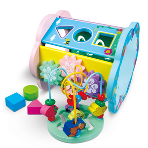 Jouets éducatifs multifonctionnels 5 en 1 en bois, abaque, labyrinthe, perles, jouets éducatifs traditionnels Montessori pour enfants, garçons et filles - Product Image 5